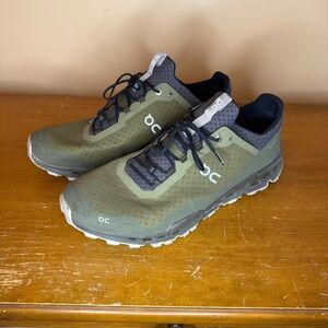On Cloudultra Olive Green Men’s size 13 Lace-up Running Sneakers